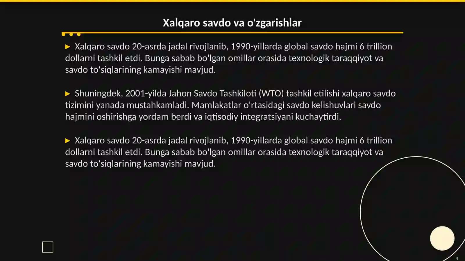 Jahon xo'jaligi va uning evolyutsiyasi 4