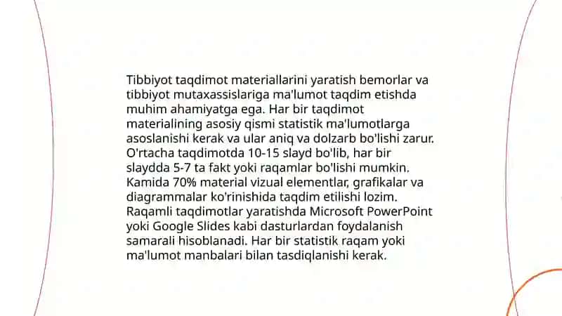 Tibbiyot axborotlarni taqdimotlar kurnishidan shaklantirsh texnalogiyasi 4