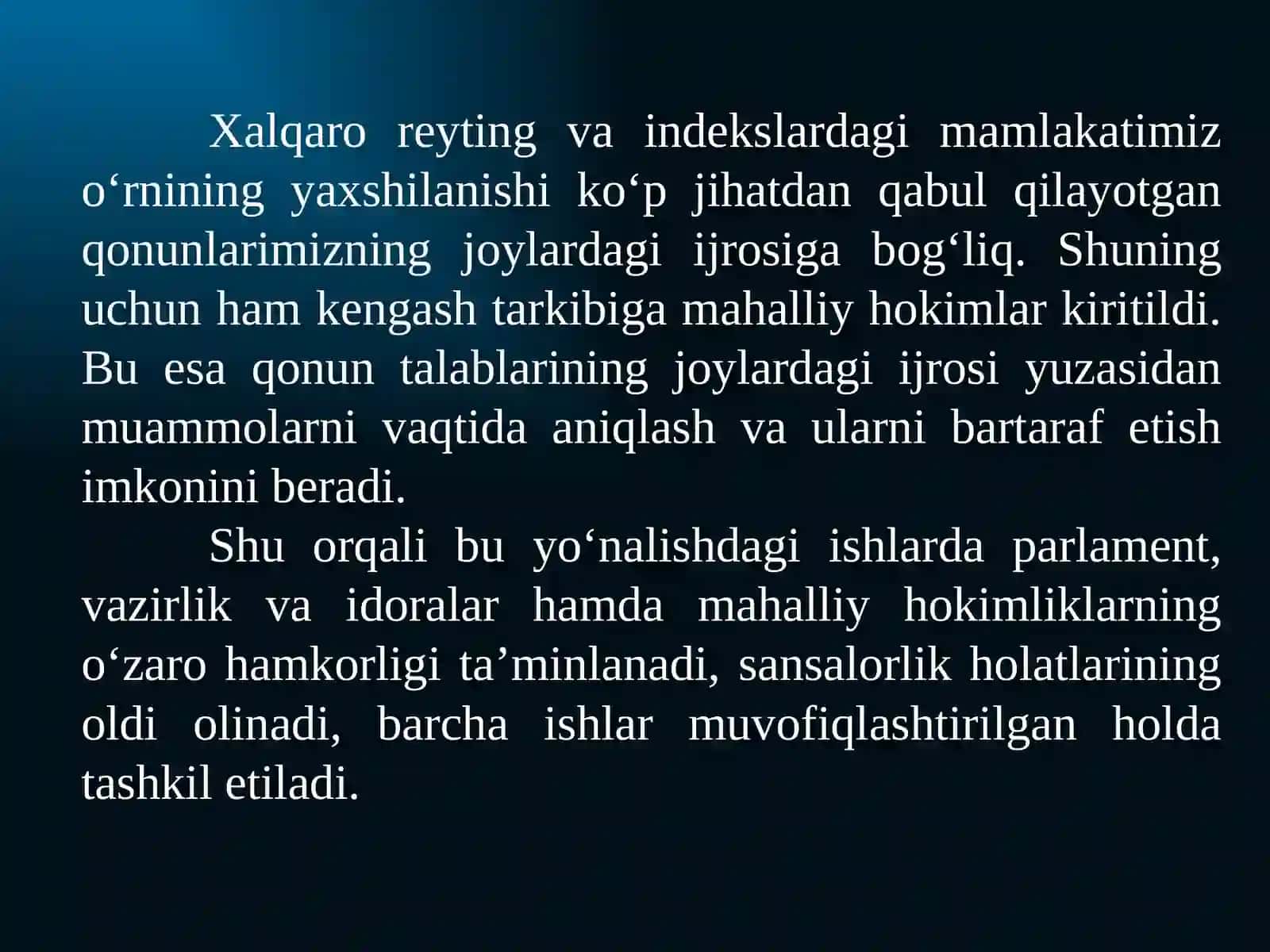 Yangi O‘zbekiston ijtimoiy-siyosiy va iqtisodiy hayoti 4