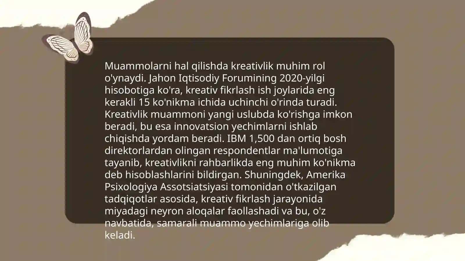 Kreativlik.Kreativlik muammosiga zamonaviy yondashuv 4