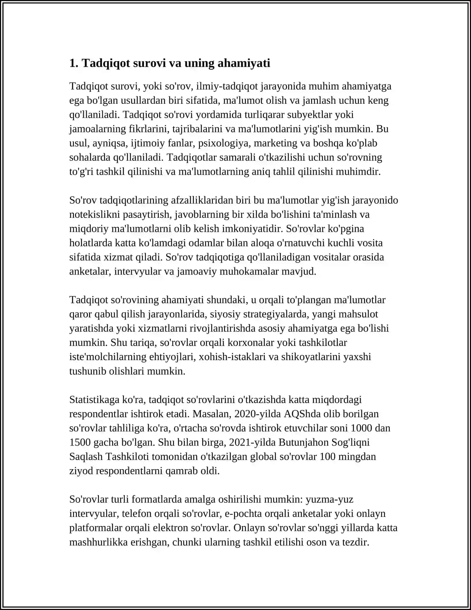 PEDAGOGIK TADQIQOTLARDA MUAMMO, UNI TO‘G‘RI QO‘YA OLISH VA UNING AHAMIYATI 4