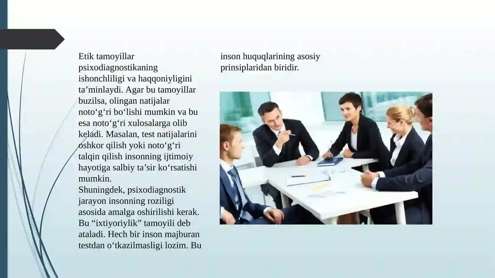 PSIXODIAGNOSTIK TEKSHIRISHLARDAGI UMUMIY ETIKAVIY TAMOYILLAR 4