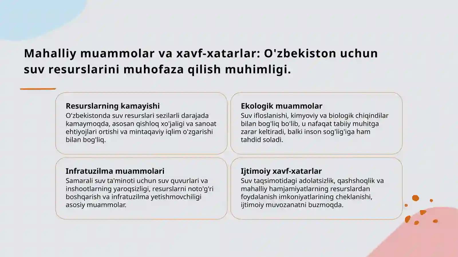 Suv resurslarini tanqisligi va ifloslanishi 4