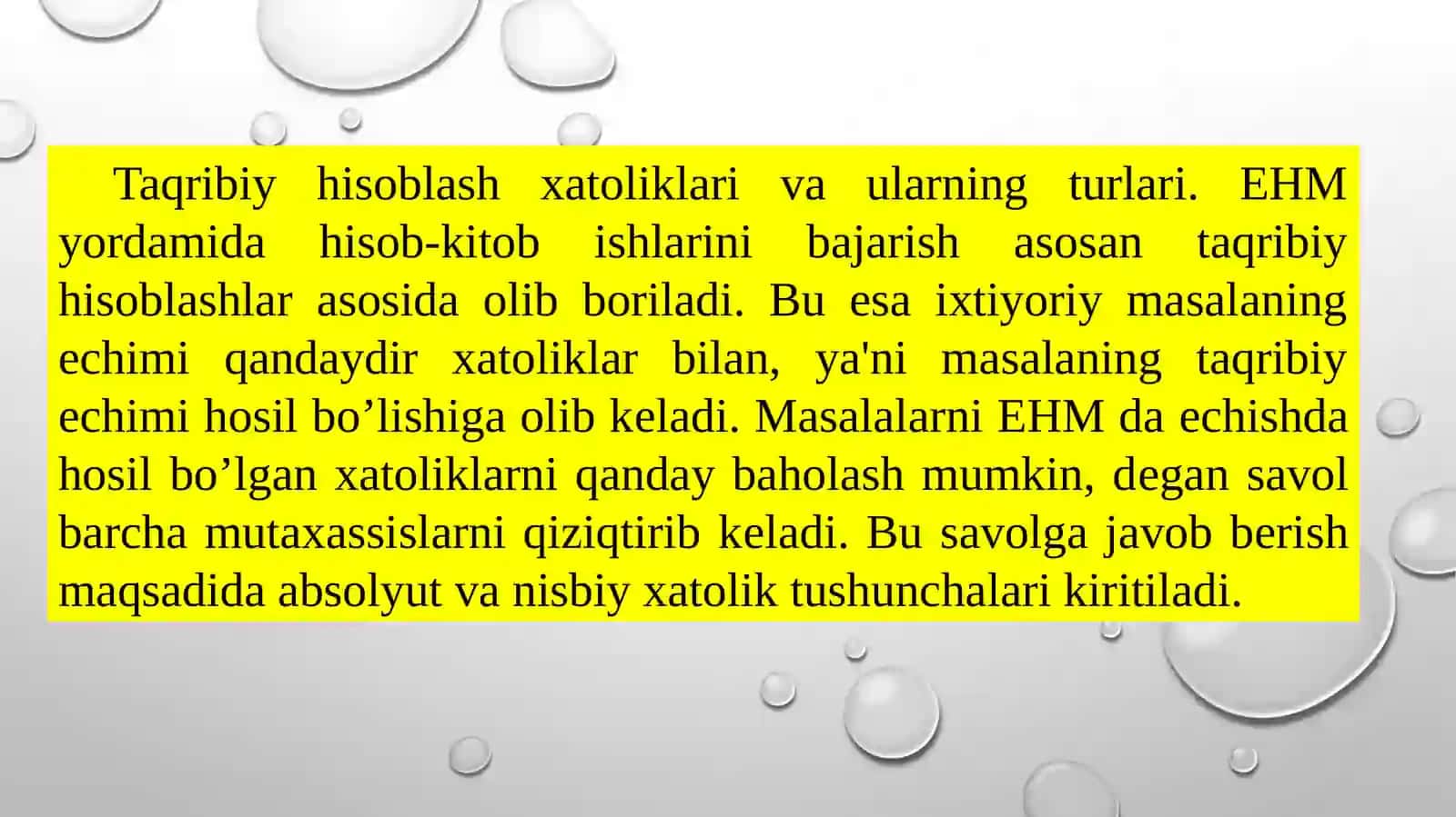 Xatoliklar arifmetikasi. Xatoliklarni aniqlashda differensialhisobiniqoʻllash 4