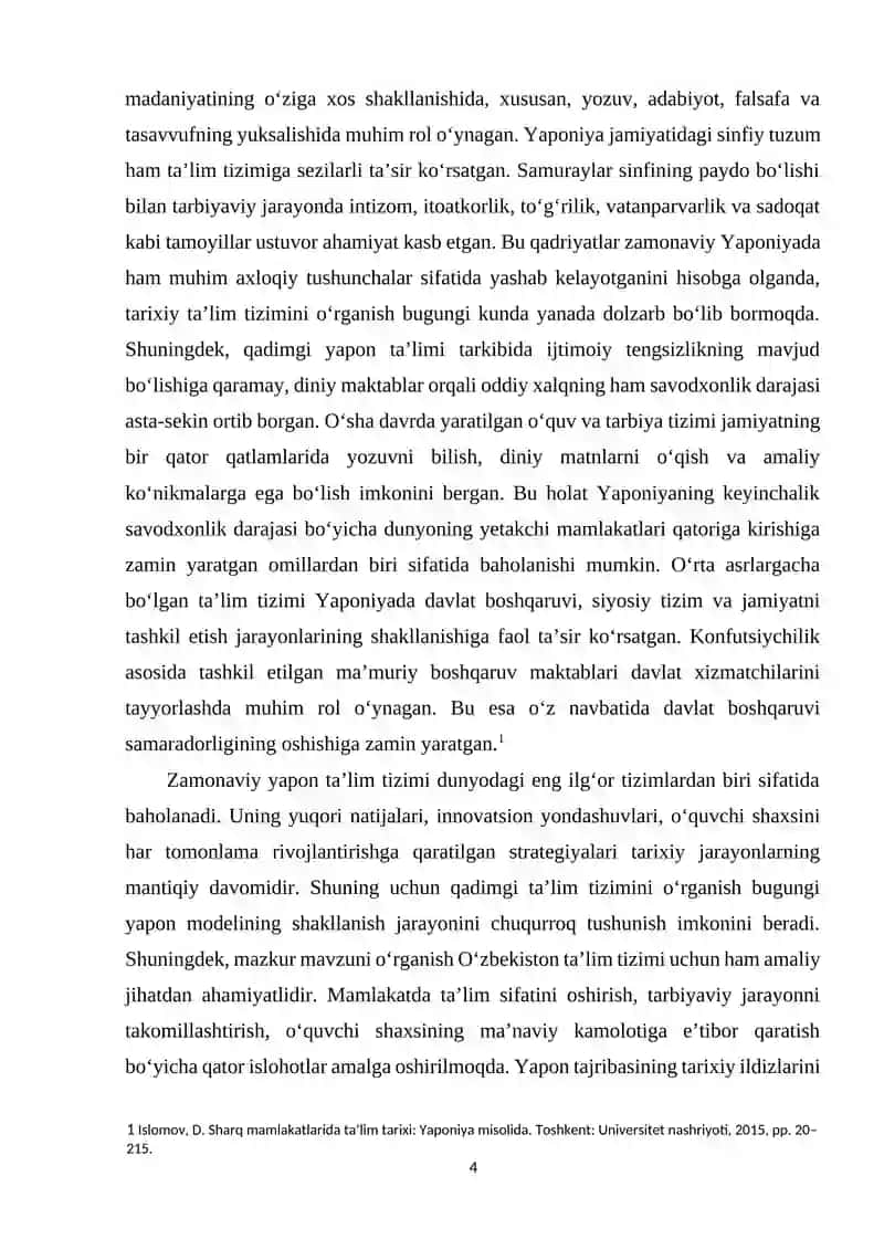 Yaponiya ta’lim tizimi 18-asrgacha bolgan davr 4
