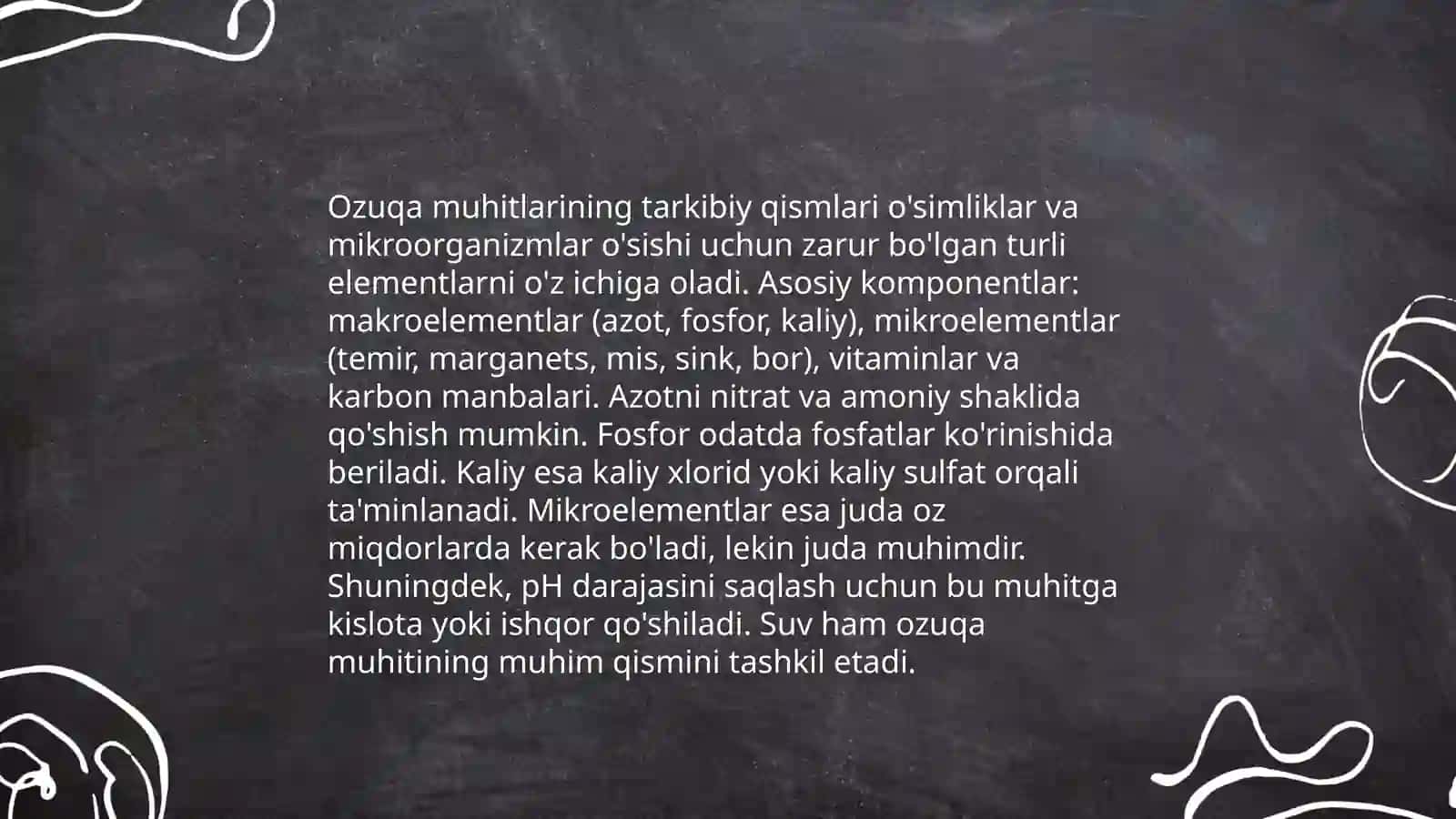 Oziq muhitlar 4