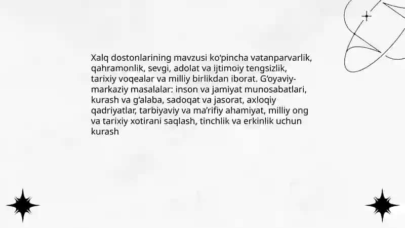 XALQ DOSTONLARI TAHLILI 4