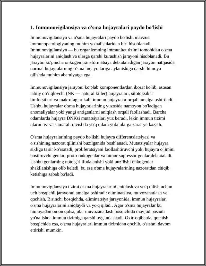 IMMUNOPATALOGIYANING O'SMA HUJAYRALARI KELIB CHIQISHIDAGI AHAMIYATI 4