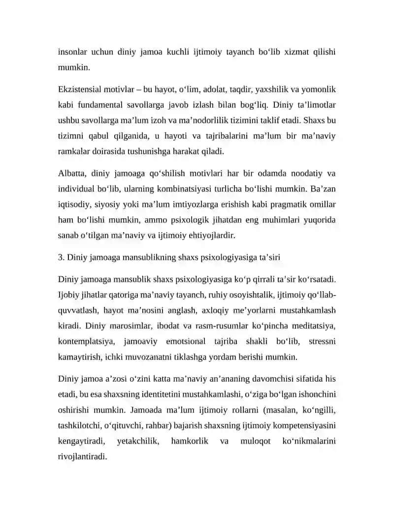 INSONNING DINIY JAMOAGA QO‘SHILISHI VA UNING PSIXOLOGIK TOMONLARI 4