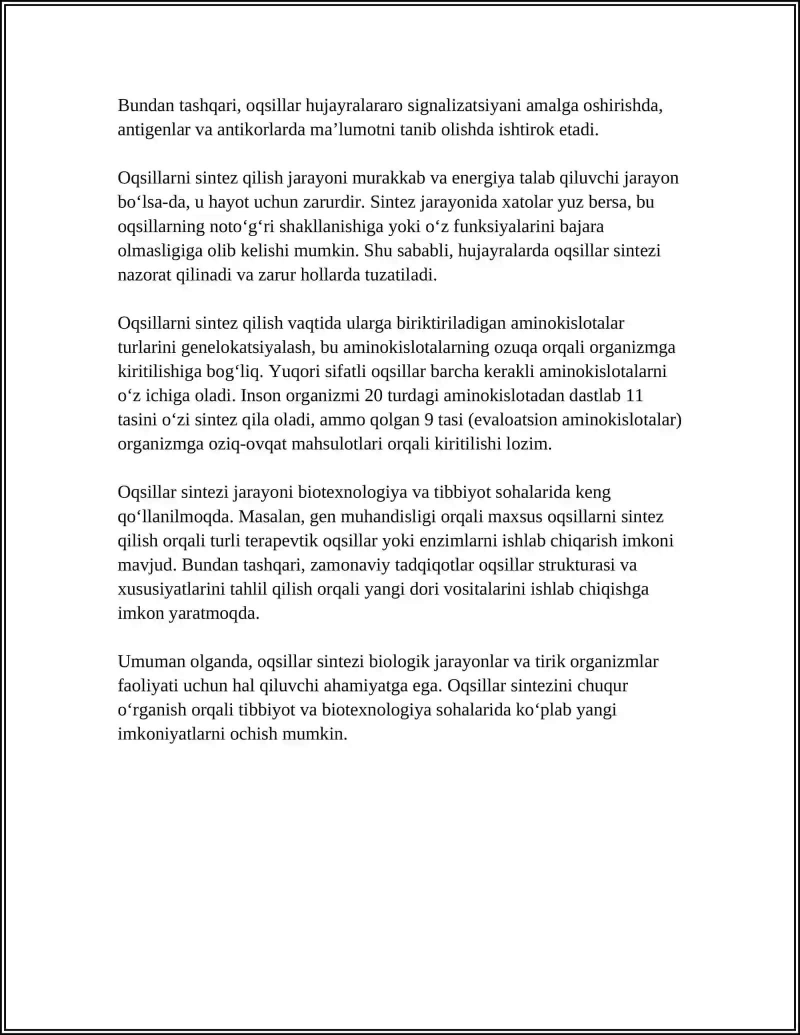 OQSIL BIOSINTEZ JARAYONI 4