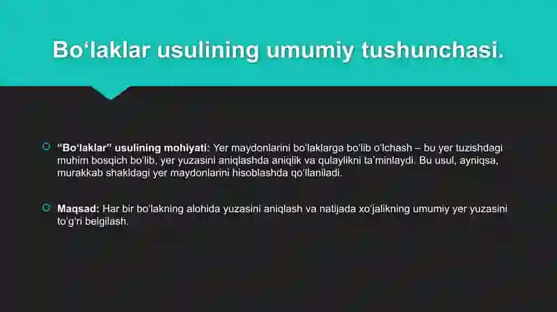 Bo‘laklar usuli 4