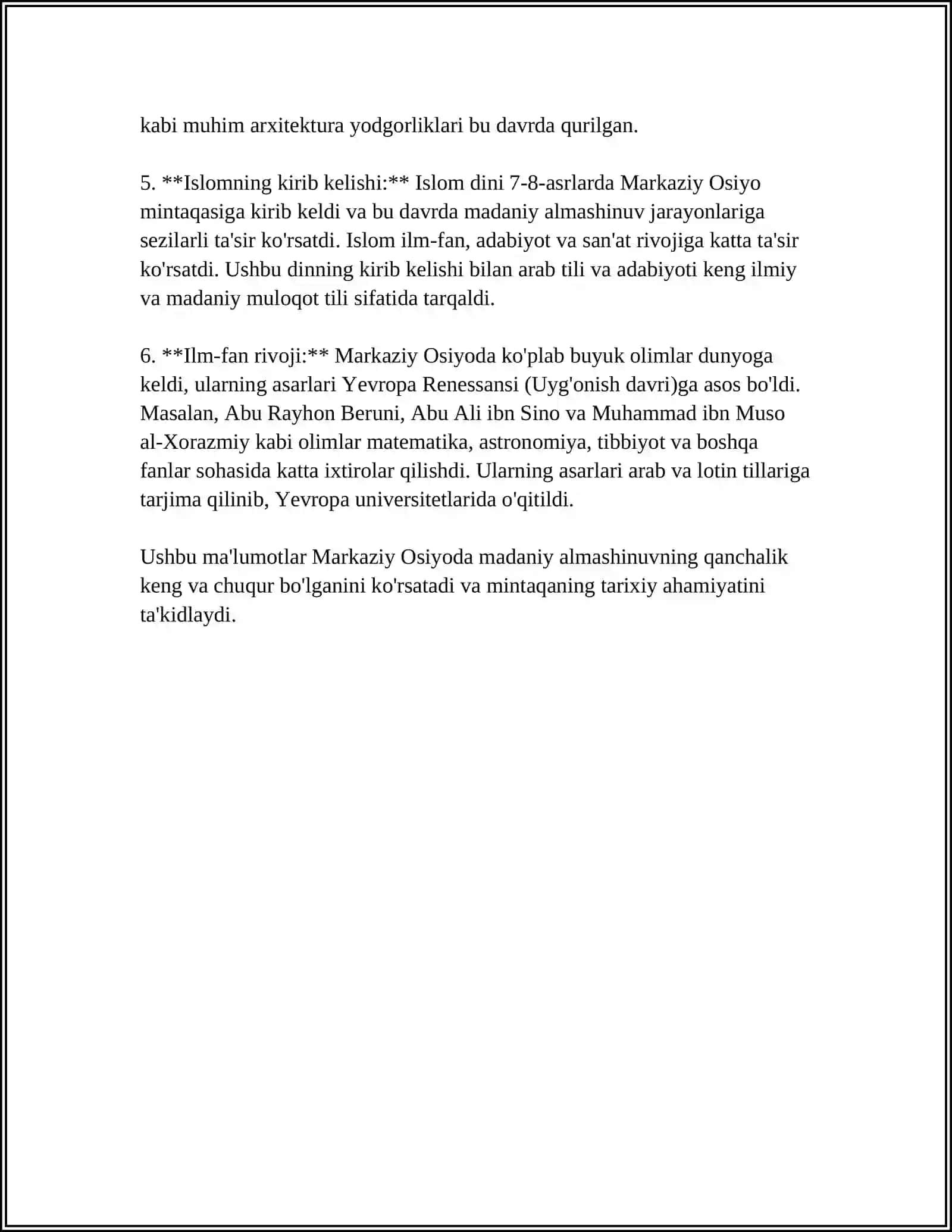 MARKAZIY OSIYODA MADANIY ALMASHINUVNING TA'SIRI VA OQIBATLARI 4