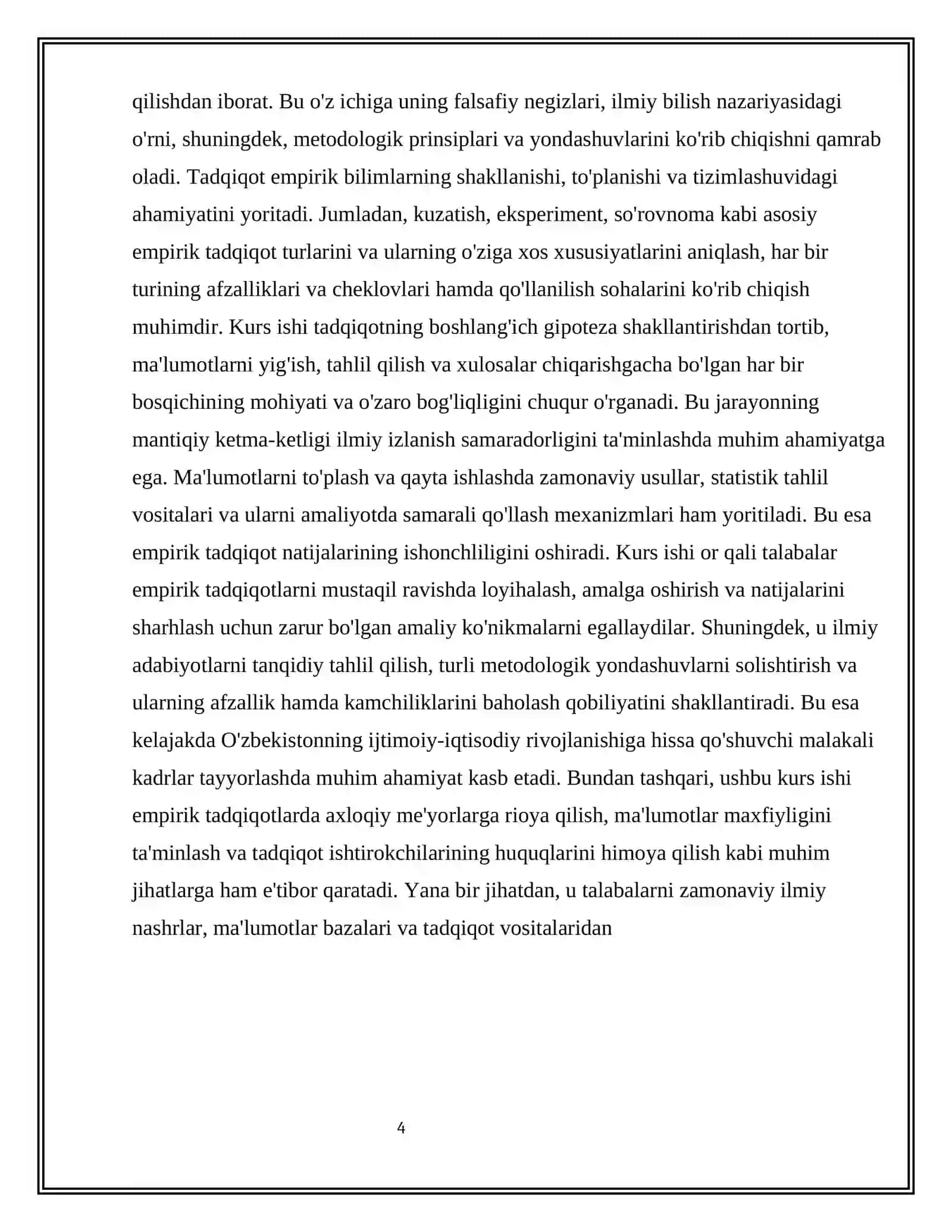 Empirik tadqiqotning umumiy tavsifi 4