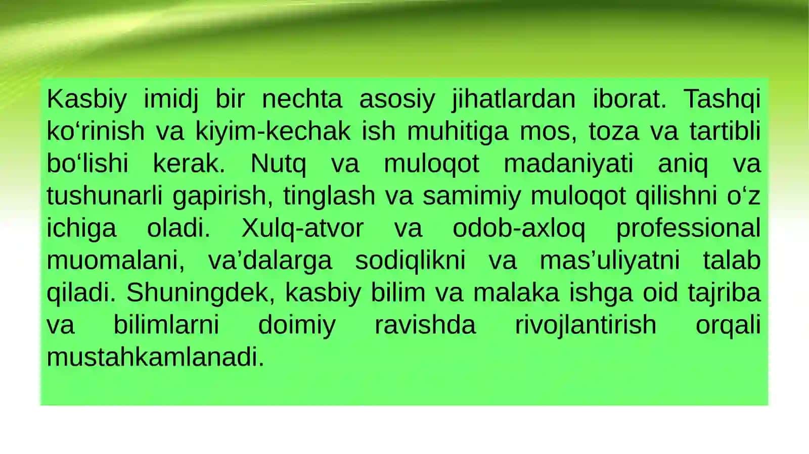 Kasbiy imidj 4