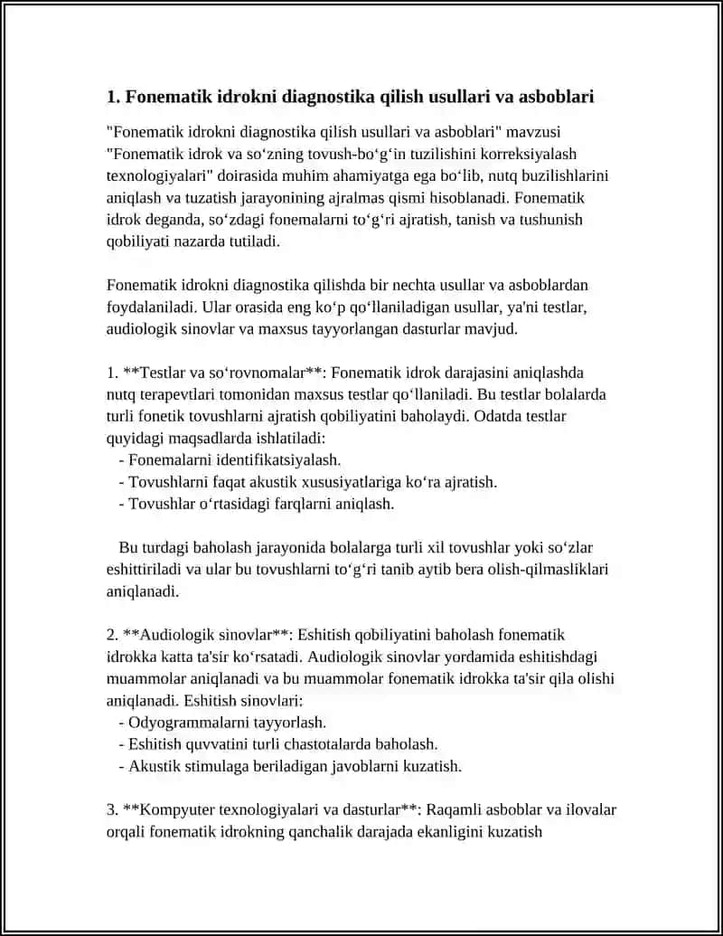 FONEMATIK IDROK VA SО‘ZNING TOVUSH-BО‘G‘IN TUZILISHINI KORREKSIYALASH TEXNOLOGIYALARI 4