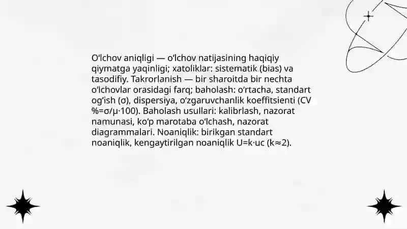 Tajriba oʻtkazish qurilma va oʻlchovlarni tanlash 4