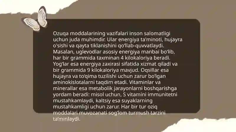 Ovqatlanish nazariyalari 4