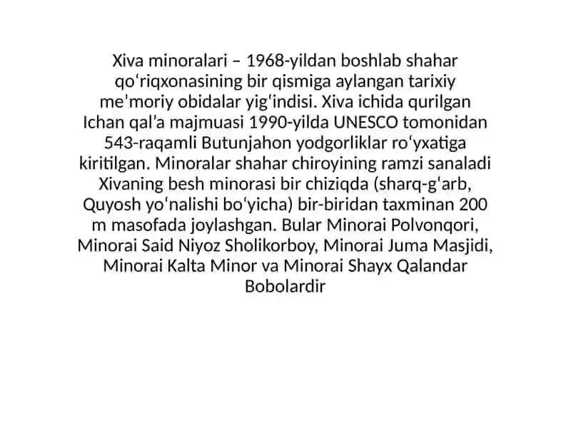 Xiva: Tarixiy obidalar 4
