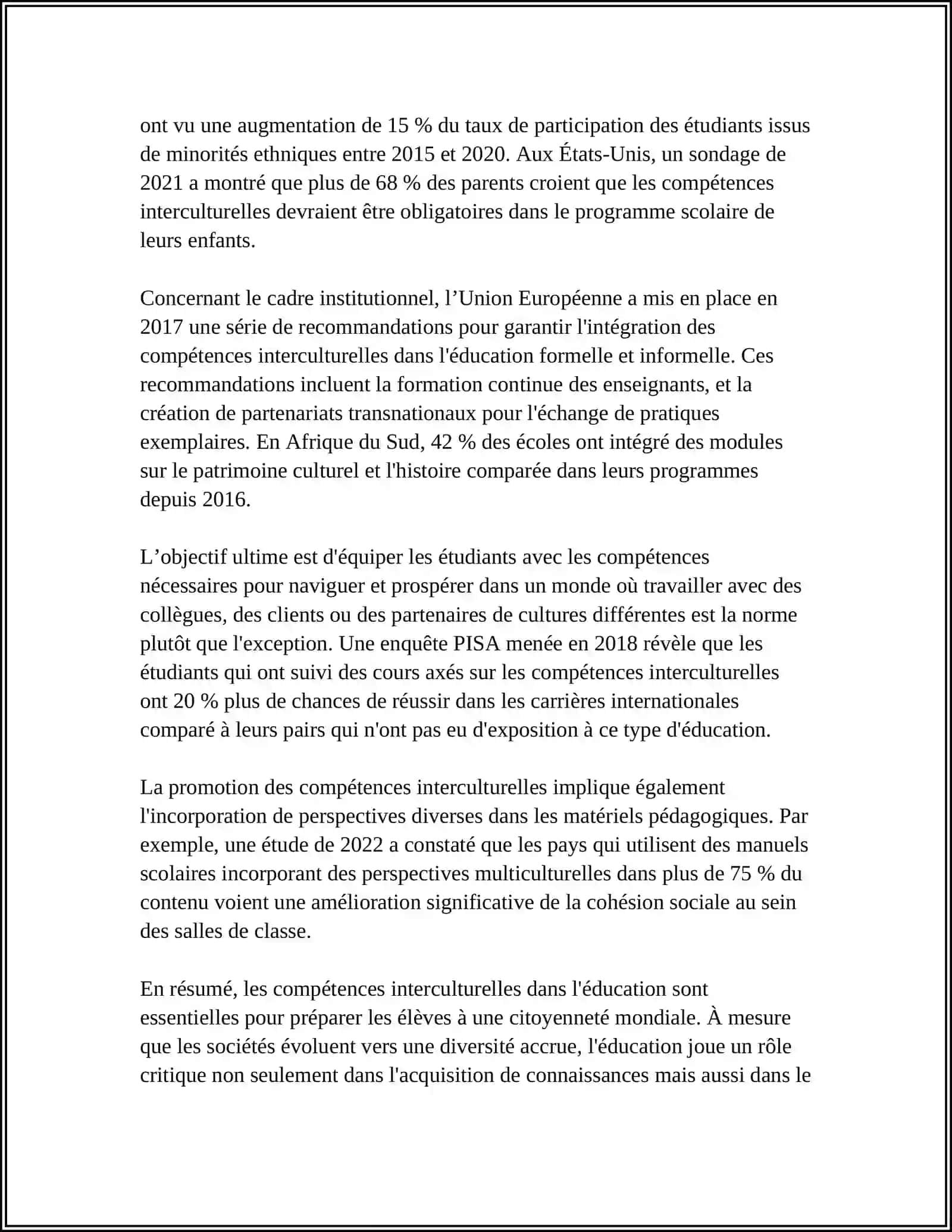 L’ENSEIGNEMENT DES COMPÉTENCES INTERCULTURELLES 4