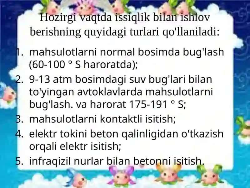 Betonning Issiqlik va Namlik Bilan Ishlov Berish 4