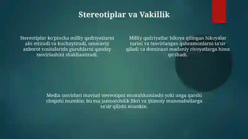 Media madaniyatni shakllantirishda milliy qadriyatlarning oʻrni 4