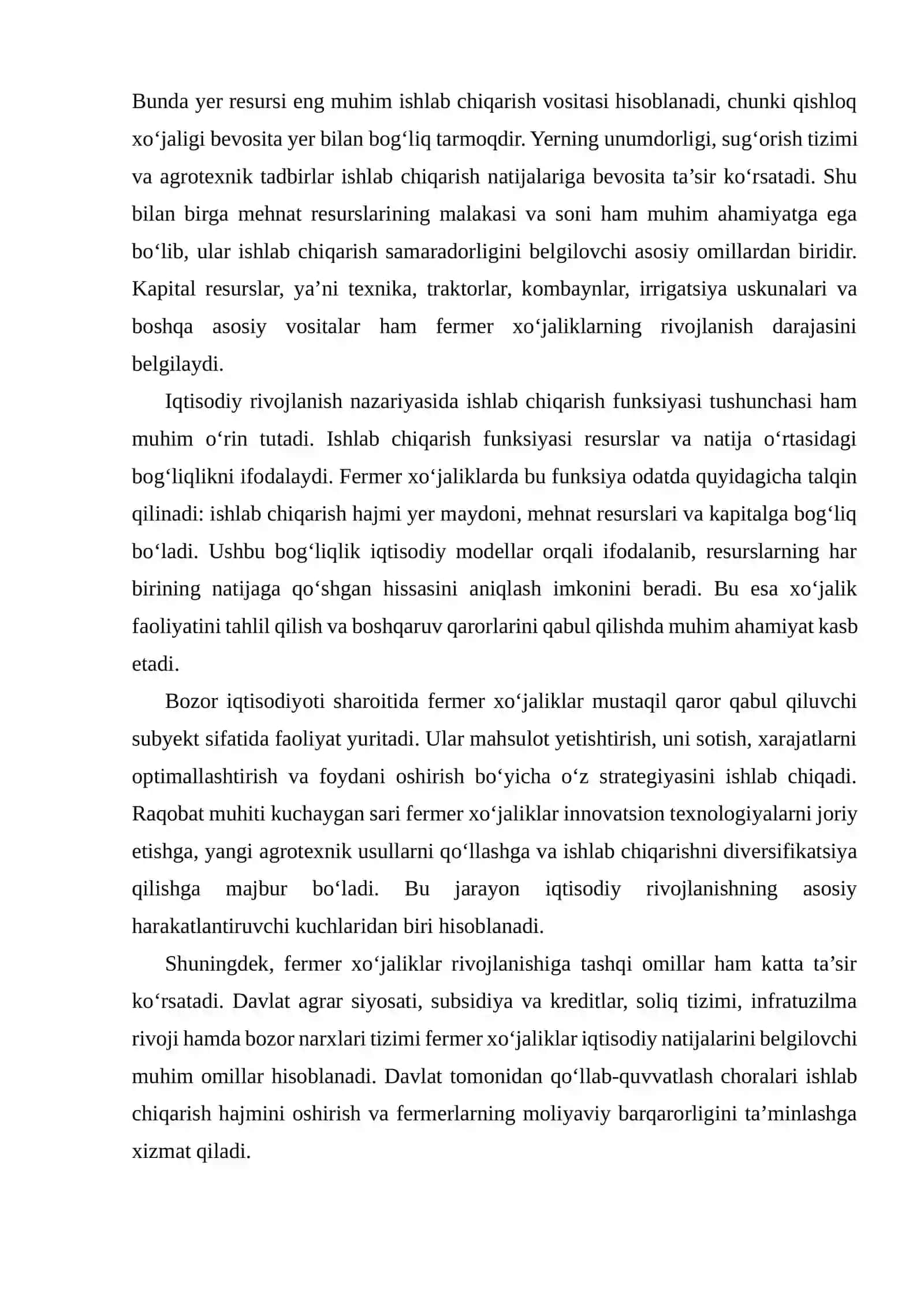 Fermer xo‘jaliklarning iqtisodiy rivojlanish ko‘rsatkichlarini ekonometrik modellashtirish 4