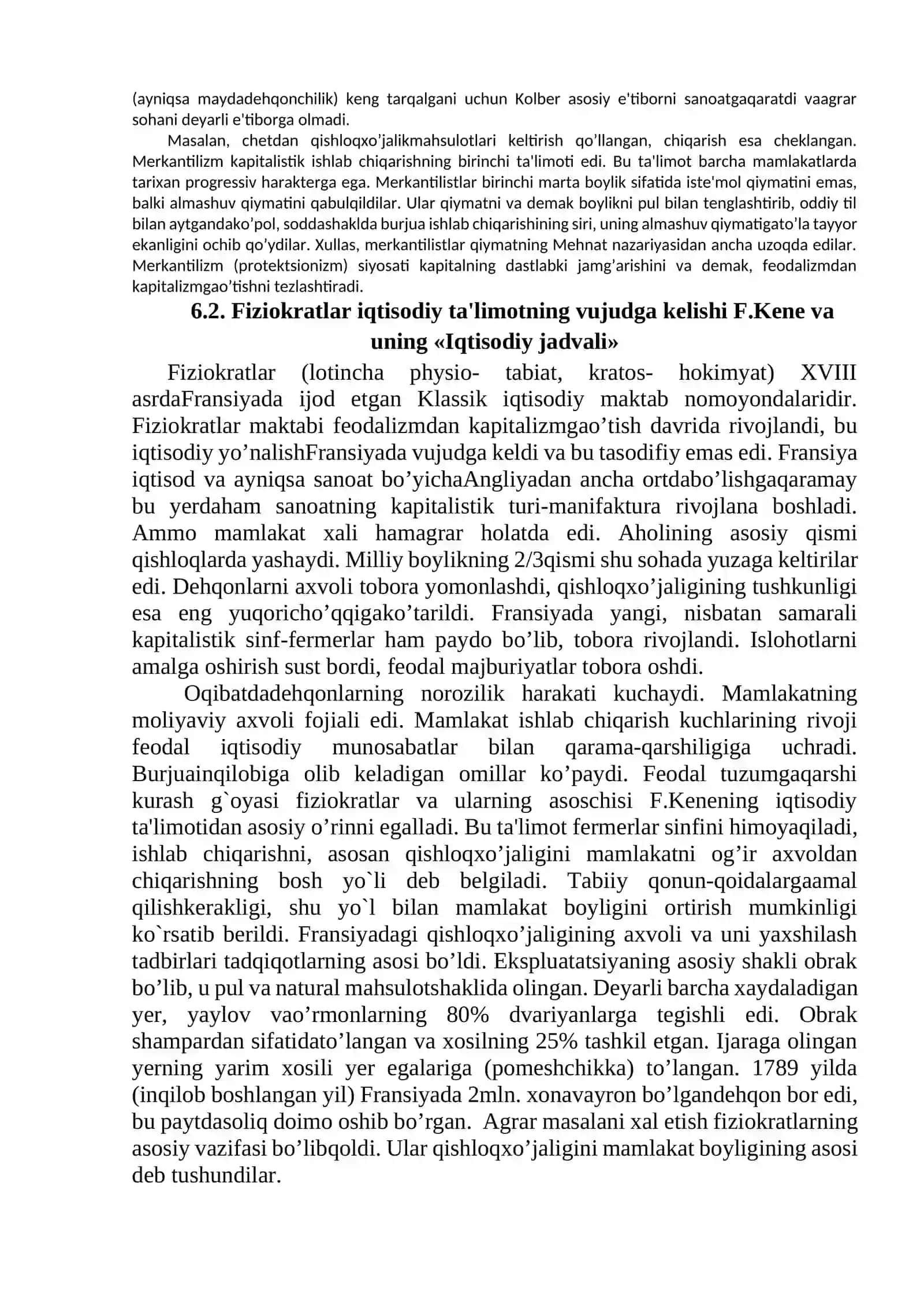 MERKАNTILIZM VА FIZIOKRАTLАR IQTISODIY TА’LIMOTLАRI 4