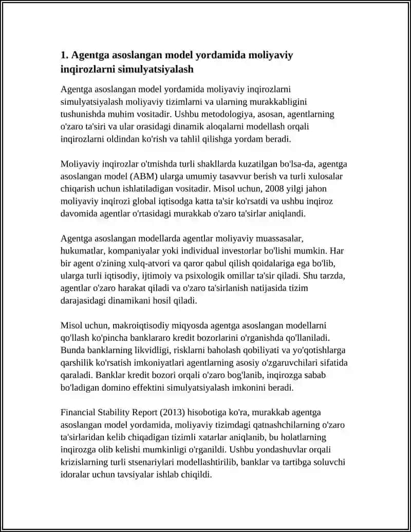 SIMULYATSION LOYHA BIROR BIR MOLYAVIY INQIROZNING YUZ BERISHI VA ULARNING OLDINI OLISH BORASIDAGI CHORALAR QARORLARNI ISHLAB CHIQISH 4