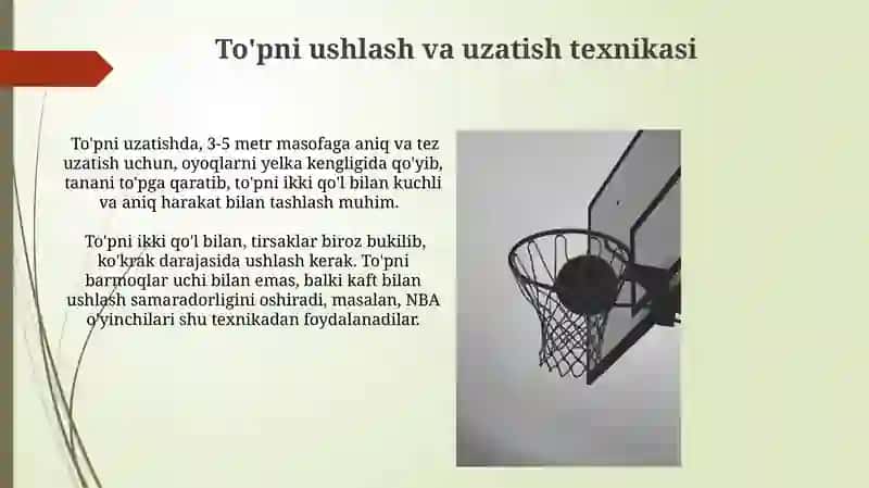 Basketbol òyin texnikasi asoslari 4