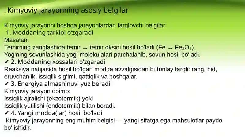 Kimyoviy jarayonlar 4