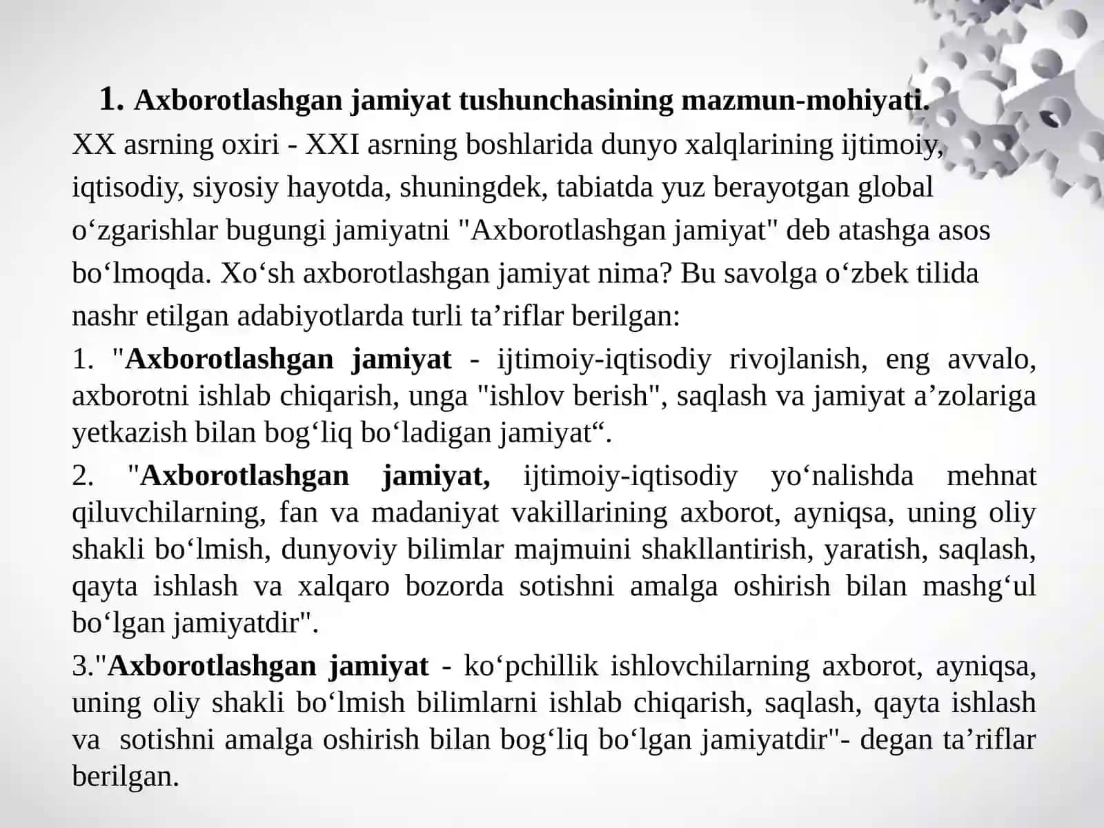 Axborotlashgan jamiyattaraqqiyotida axborot oqimining kuchayishi va muammoalri 4