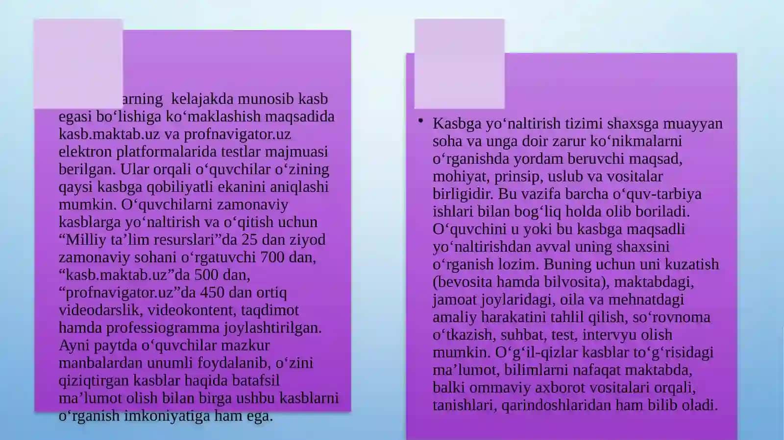 Umumta'lim maktablari o'quvchilarini kasbga vo'nalatirish 4