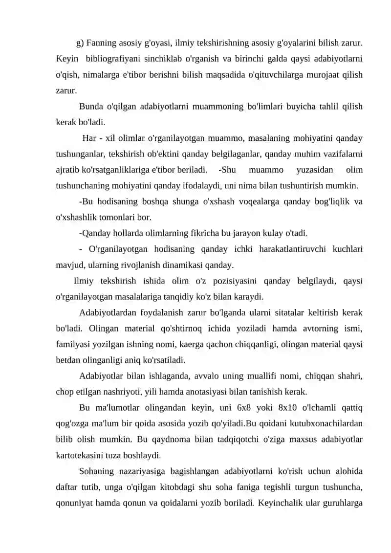Adabiyotlar ustida ishlash 4