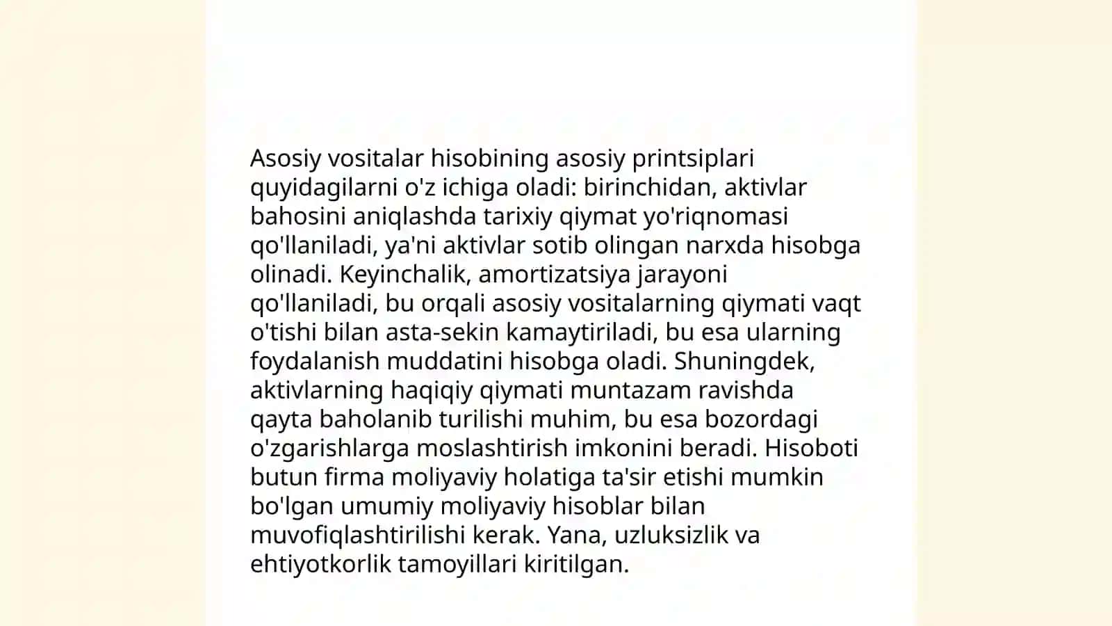 Asosiy vositalar holati va ulardan samarali foydalanishni tahlili 4