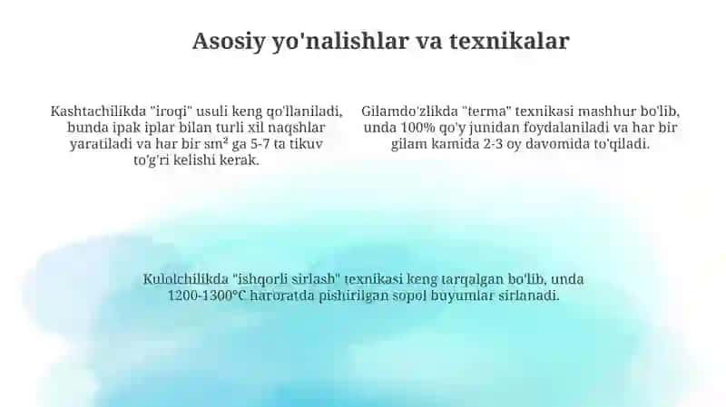 O'zbekiston xalq amaliy san'ati va hunarmandchiligi 4