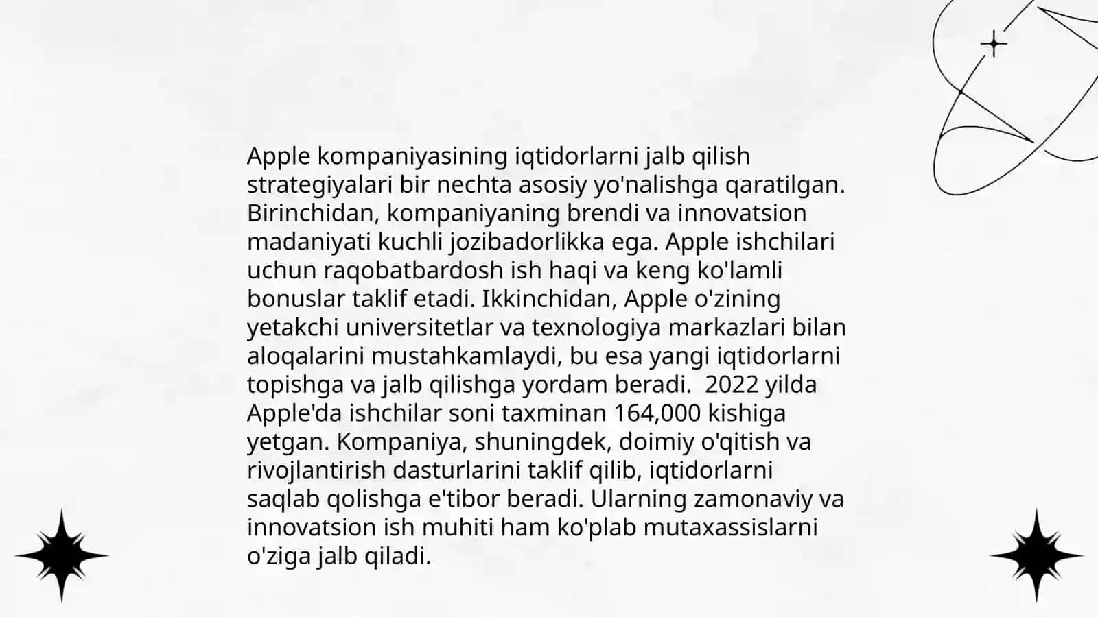 Apple kompaniyasining inson resurslarini boshqarish tajribasi 4