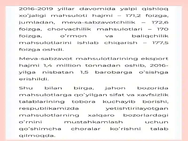 Qishloqxo'jalik mahsulotlarini qayta ishlash yo'llari. 4