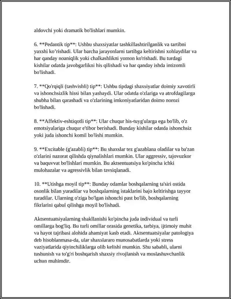 O'SMIRLIK DAVRIDA HARAKTER AKTSENTUATSIYASI MUAMMOSI 4