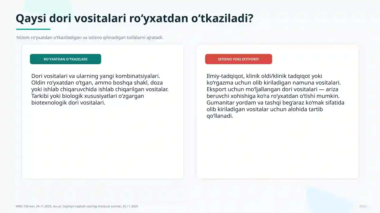 O‘ZBEKISTON RESPUBLIKASIDA DORI VOSITALARINI DAVLAT RO‘YXATIDAN O‘TKAZISH TARTIBI 4