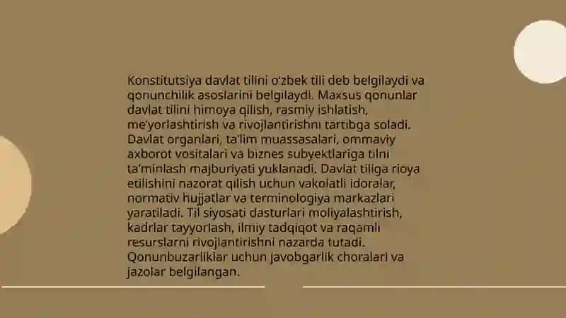 Oʻzbekiston Respublikasining davlat tili 4