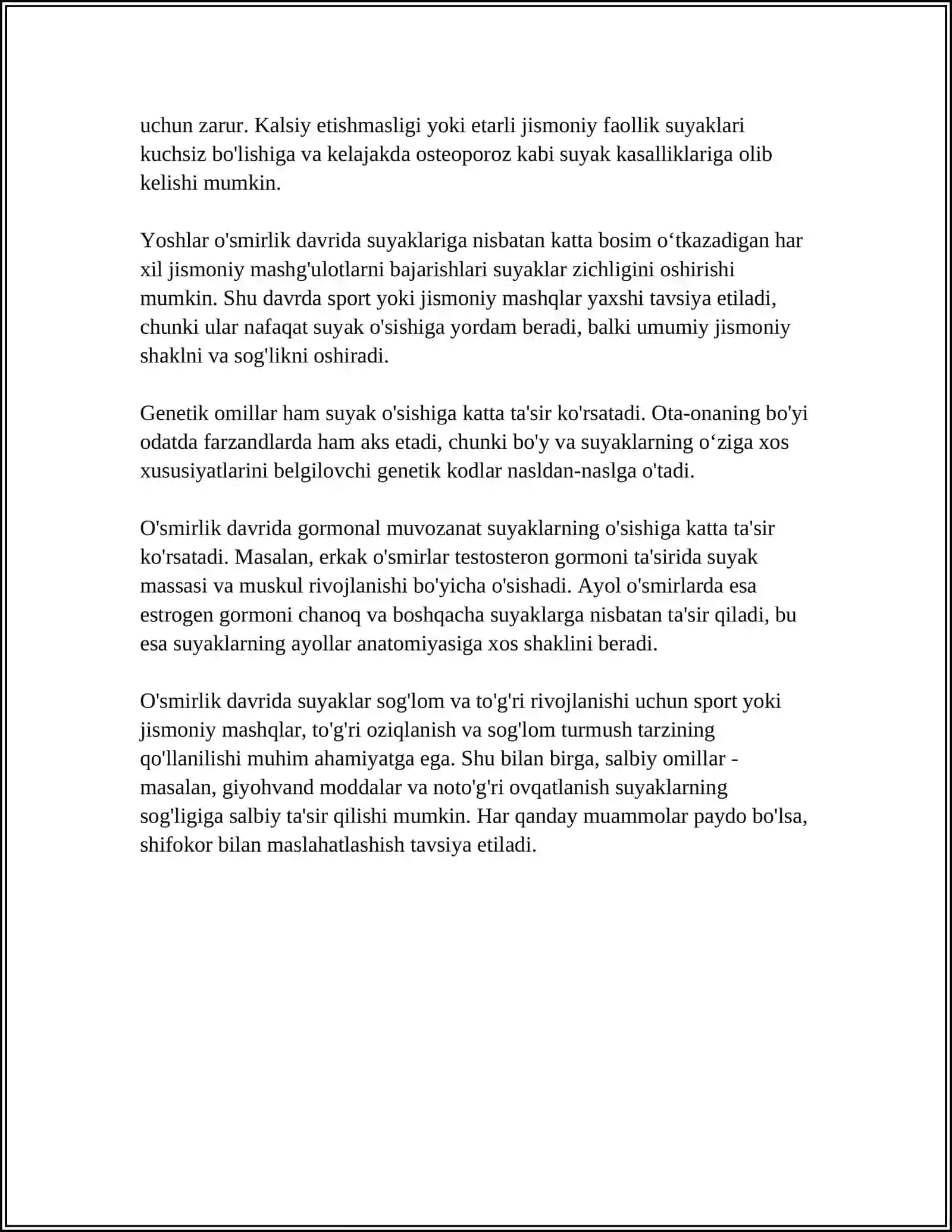 CHANOQ VA OYOQ SUYAKLARINI YOSHGA NISBATDAN XUSUSIYATLARI 4