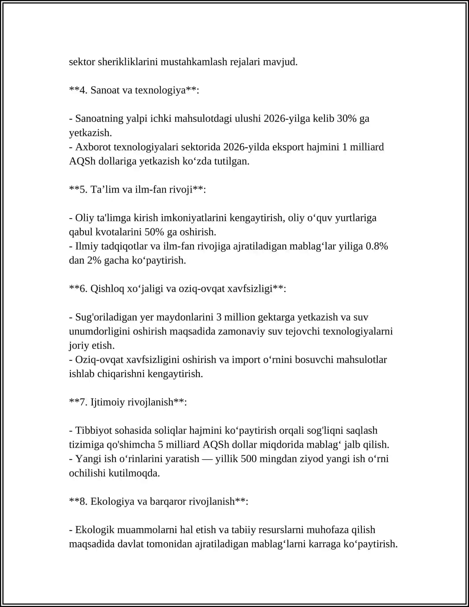 Yangi O'zbekiston Haqida Maʼlumot 4