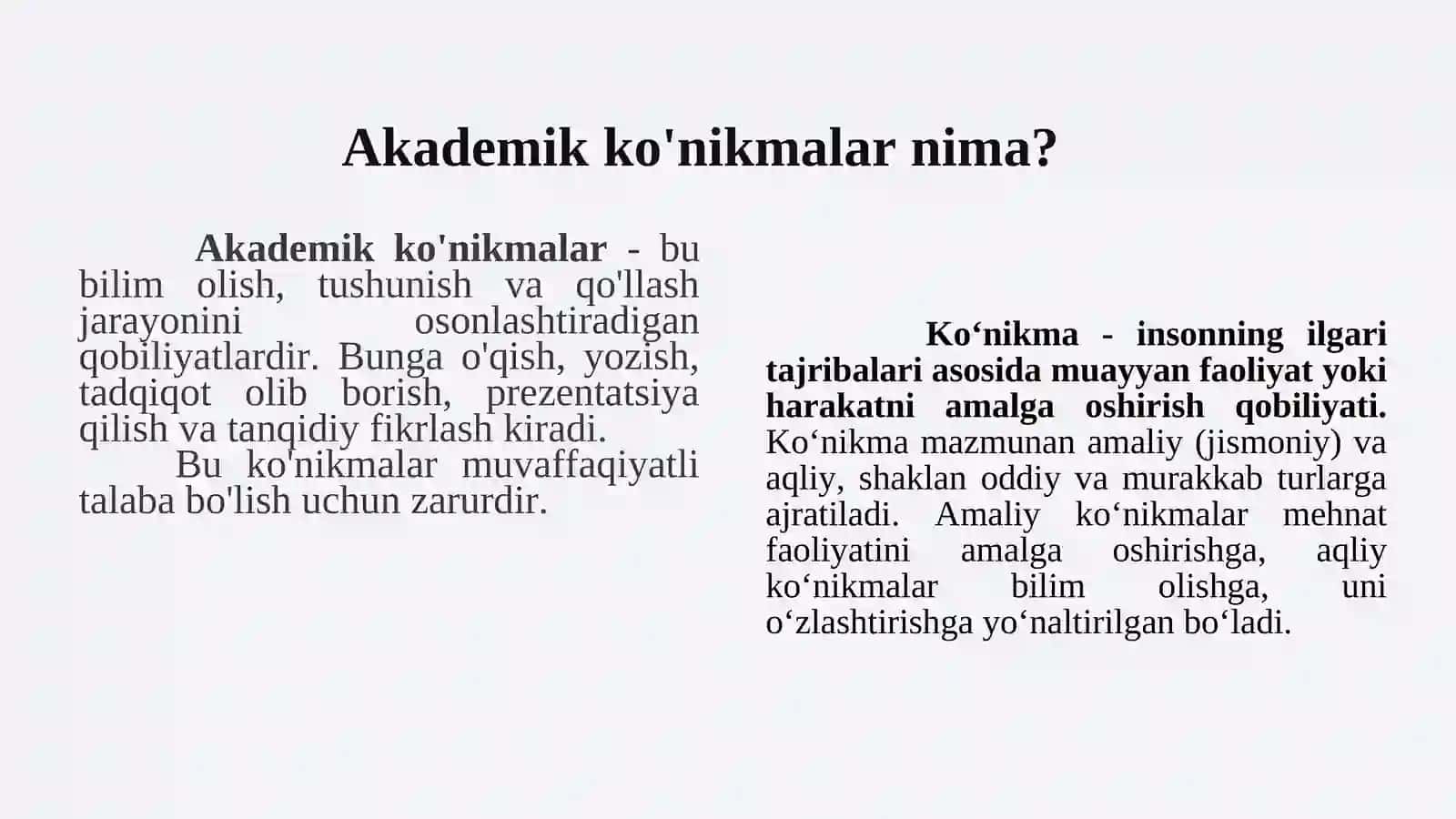 Akademik  ko’nikmalar  va kasbiy kompetentlik fanining mazmunı, ahamiyati, o’rganish usullari. 4