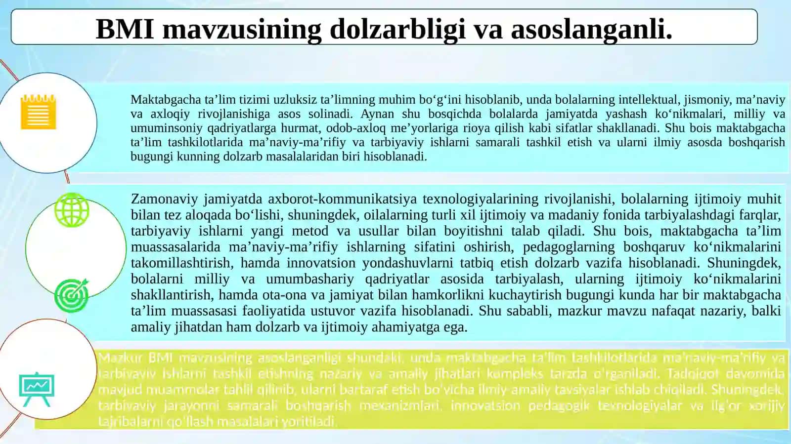 Maktabgacha ta'lim tashkil etish va boshqarish 4