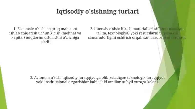 Iqtisodiy OʻSish Omillari Va Tiplari 4