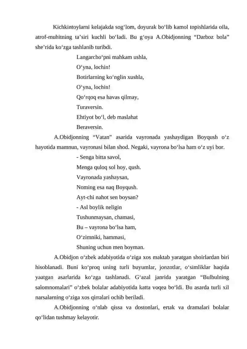 Anvar Obidjon – bolalar shoiri, adibi va dramaturgi 4