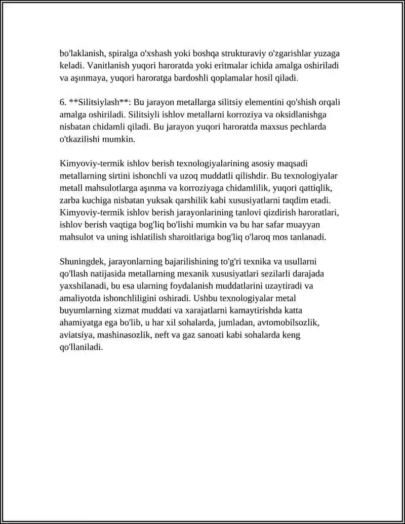 Kimyoviy-termik ishlov berish texnologiyasi 4