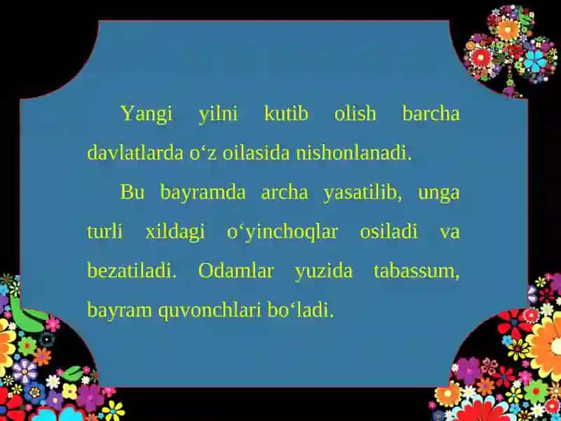 Yangi yil devoriy gazeta ishlash 4