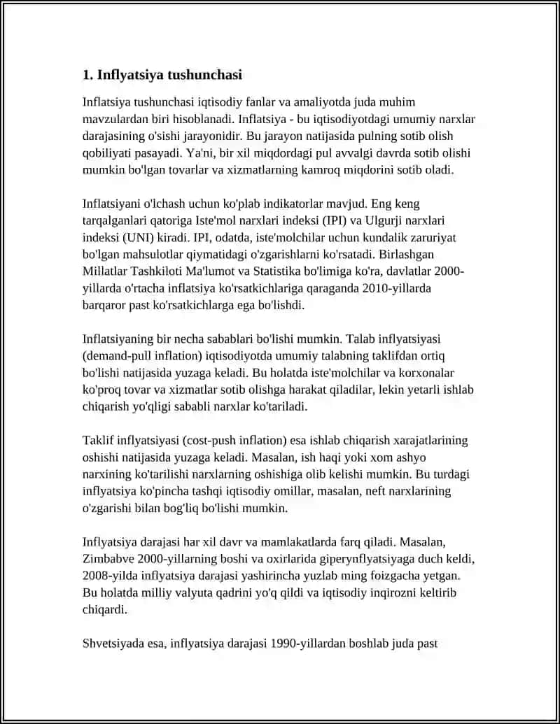 INFLYATSIYA VA UNING IQTISODIYOTGA TA’SIRI 4