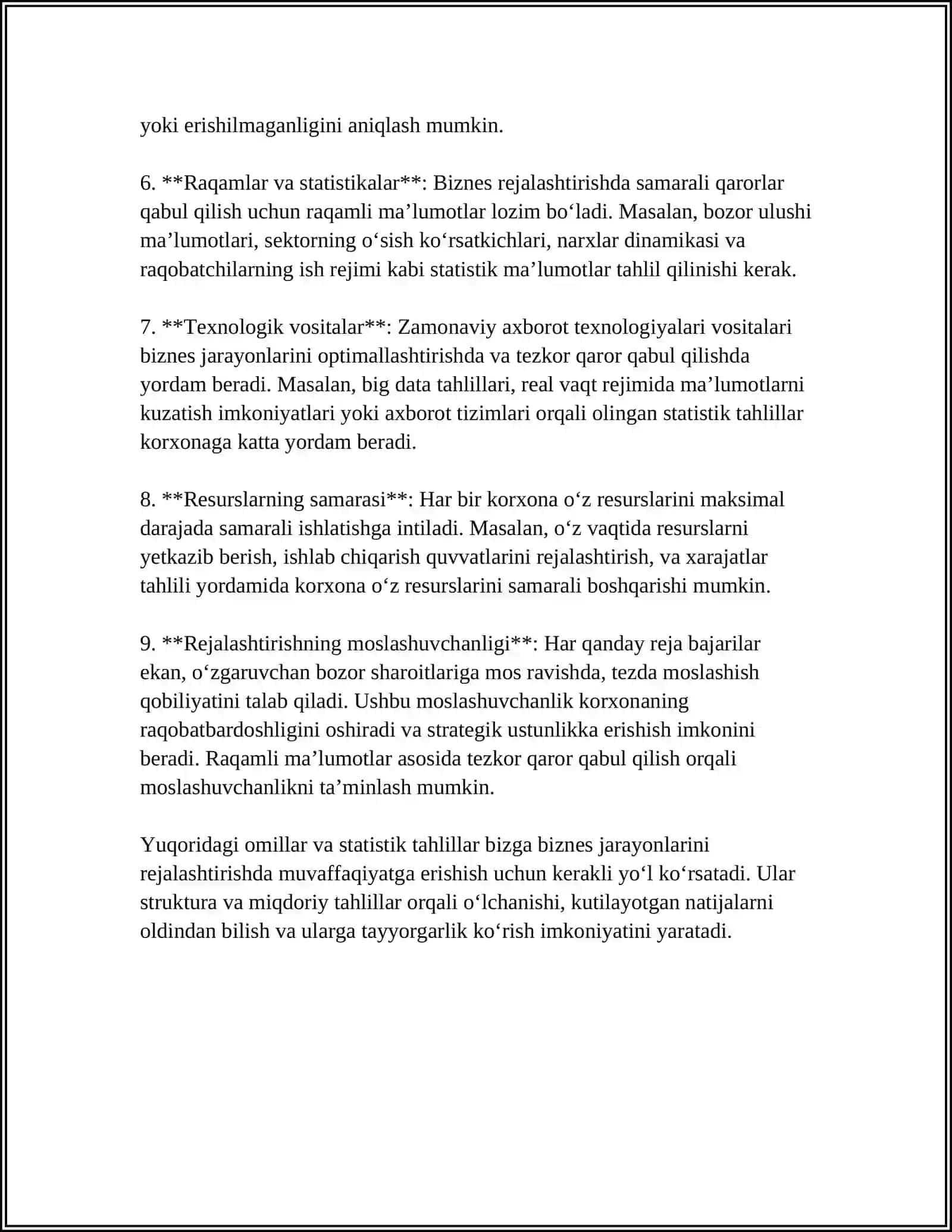 BIZNESNI BOSHQARISHNI O‘ZIGA XOS XUSUSIYATLARI 4
